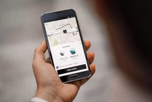itinéraire pour uber à partir d'un téléphone portable